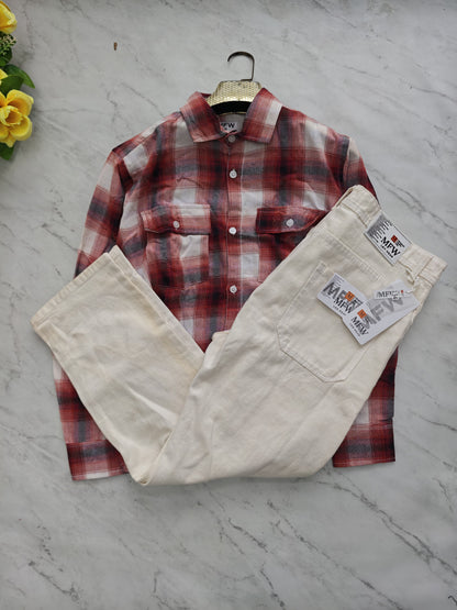 2 in 1 combo back printed shirts + mom fit pants buy@600 rs