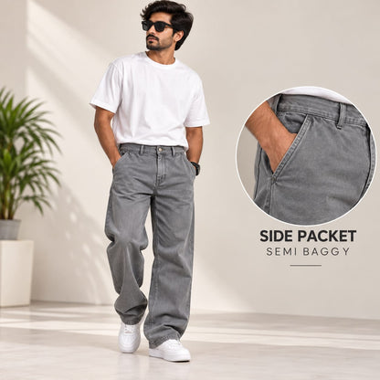 MFW side pockets semi baggy jeans pant buy @450 rs only [New model]