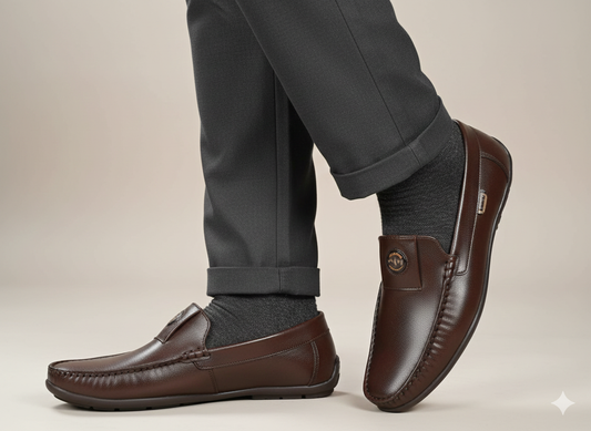 Men's Loafers Shoes  single pcs @350 and Buy 3 pc combo @999( Brown Color)