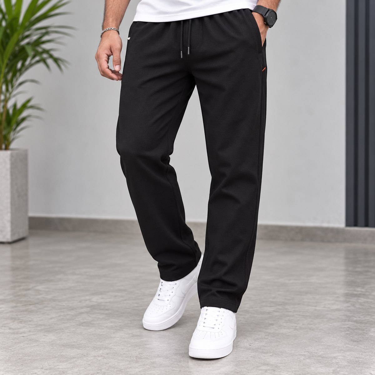 Popcorn track pants buy 3 pcs @499(Black)