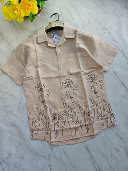 Cuban Collar Border print half sleeve shirts buy @250rs only