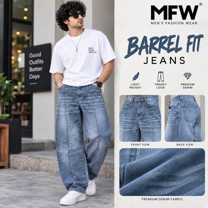 MFW Barrel Fit jeans pants buy @450 rs only[S2]