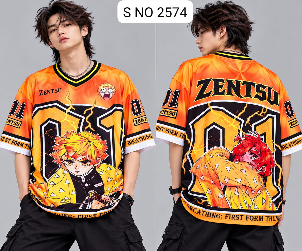 V-Neck Rib type anime printed jersey tshirts buy@250 rs only