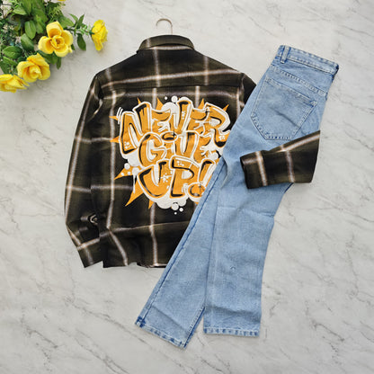 2 in 1 combo mfw back printed shirts+plain momfit jeans pant combo buy @600 rs only