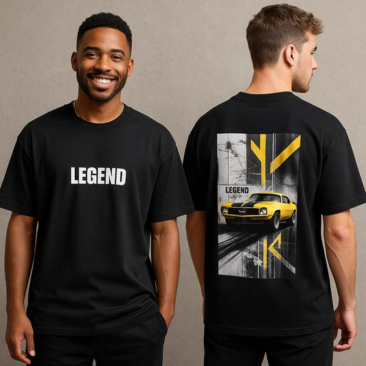 Legend design Round neck Front and back Printed droup shoulder Tshirt 1 pc @199 and 3 pcs @ 499