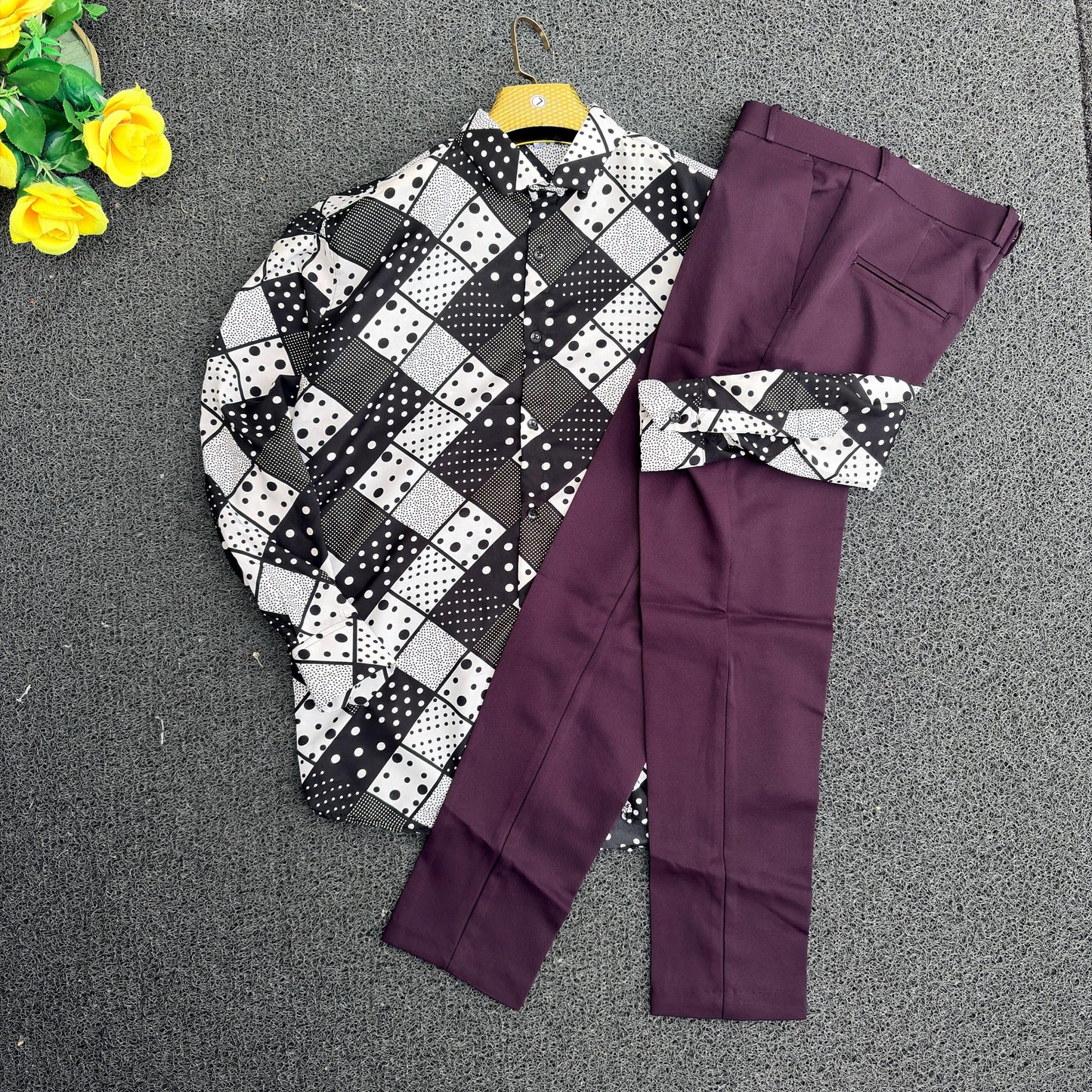 2 in 1 combo printed shirts + polo fit pant buy @600