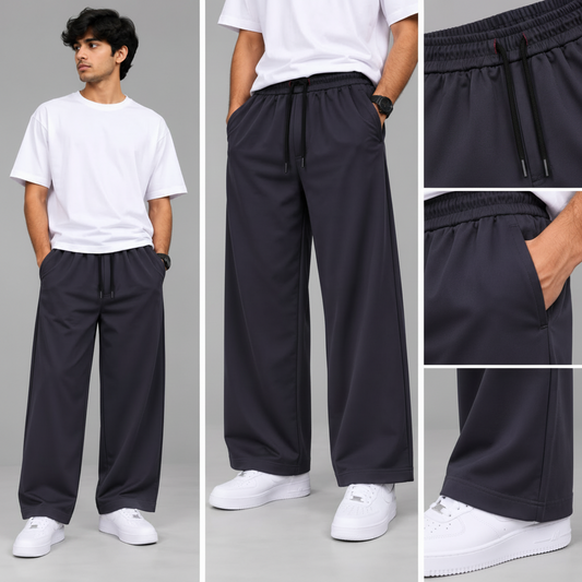 Mfw Imp Wide Leg baggy pants buy @350Rs (Navy Blue)