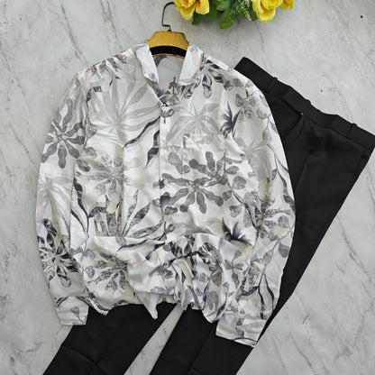 2 in 1 combo MFW viscose printed shirts + twill fabric polo fit pants combo buy @600 rs only
