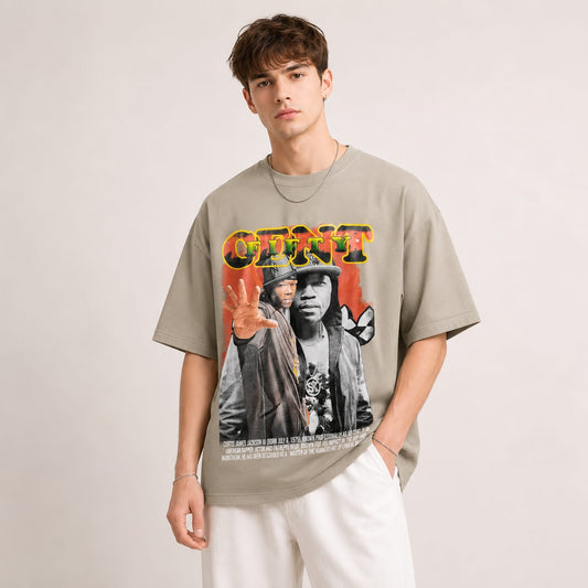 Round neck Front  print drop shoulder Tshirt 1 pc @199 and 3 pcs @ 499