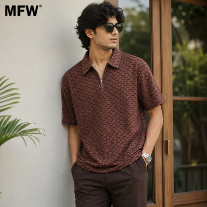 Mfw Half sleeve zipper Tshirt 1 pc @199 and 3 pcs @ 499