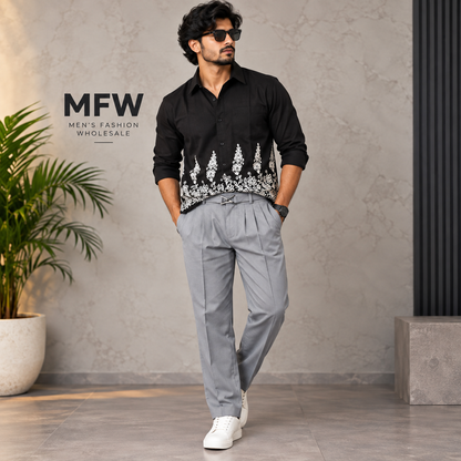 2 in 1 Combo MFW cotton bottoms embroidery shirts + Gurkha polo fit pants buy @700 rs only