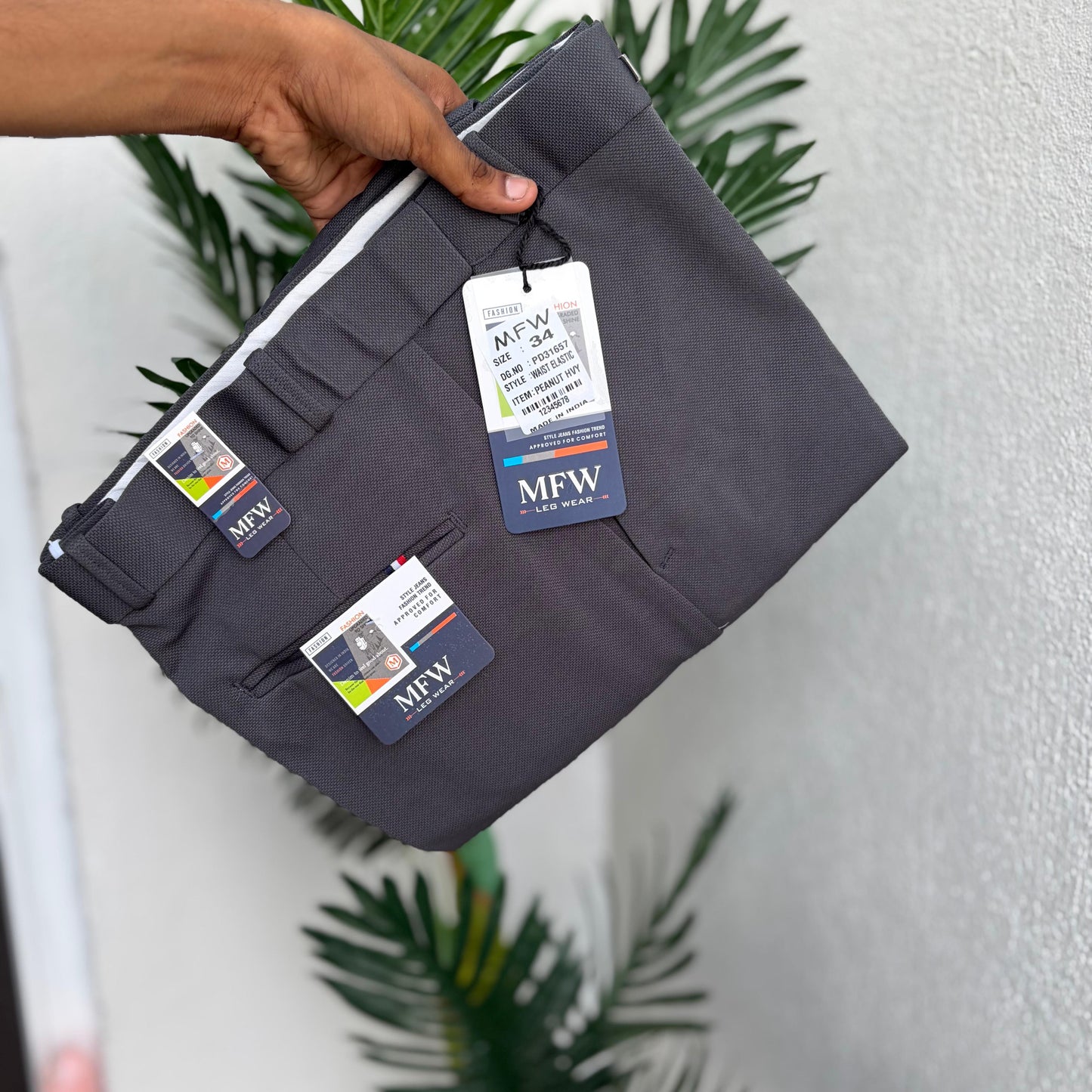 MFW Hip adjustment Penut fabric polofit pants  buy 3 pant @ 1200(Grey)