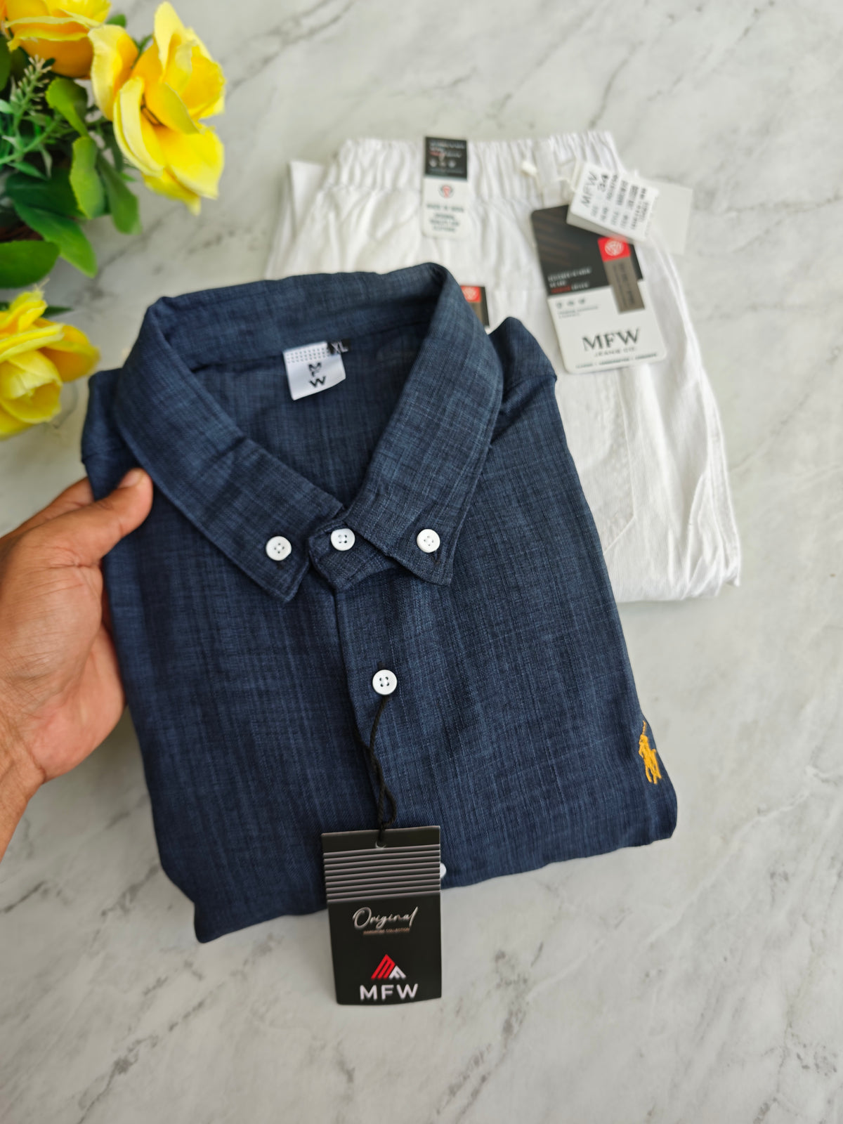 2 in 1 Combo MFW old money type korean lenin shirts + Lenin relax fit pant buy @600 rs only