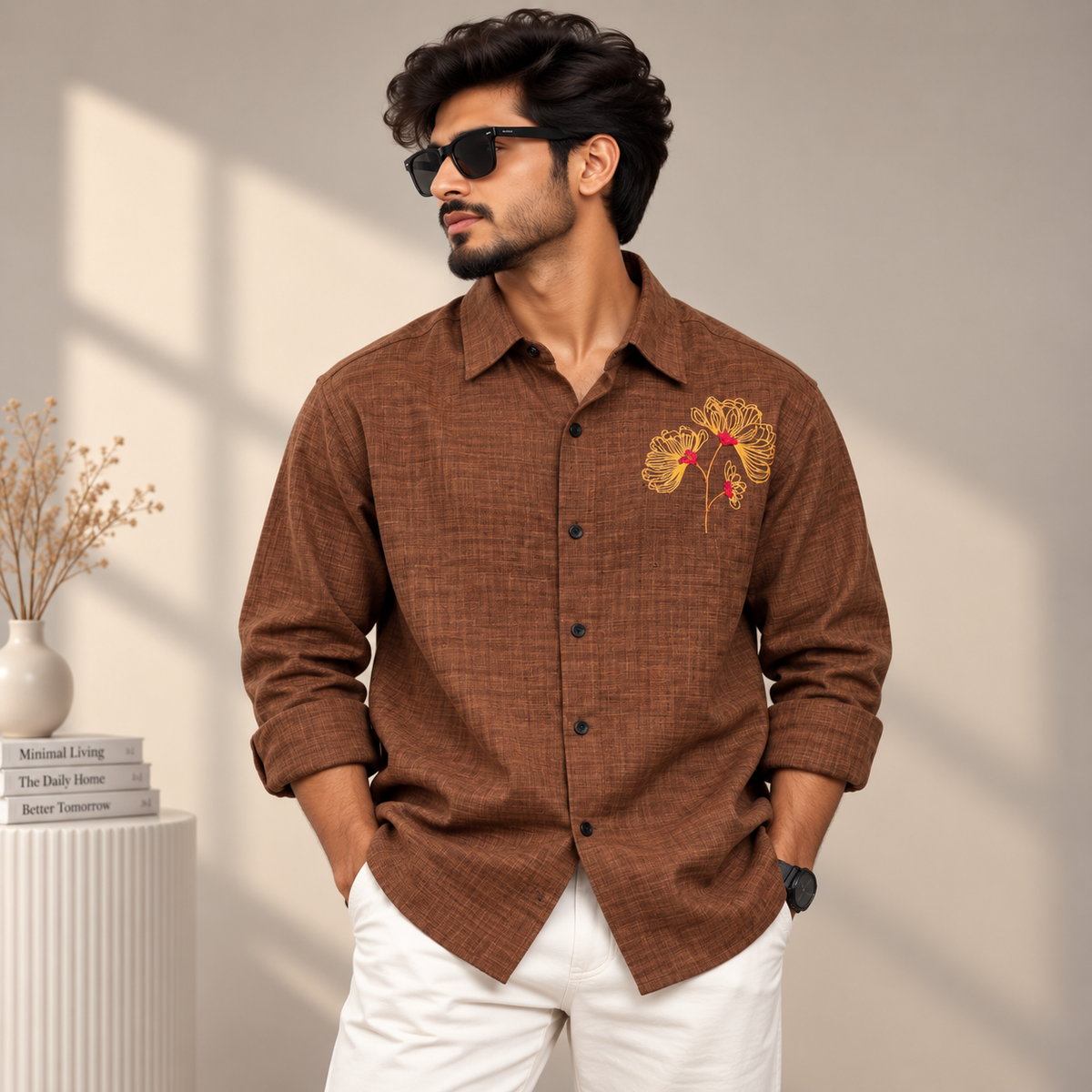 MFW Lenin embroidery work shirts Single pcs @299 and Buy 4 pcs combo @999