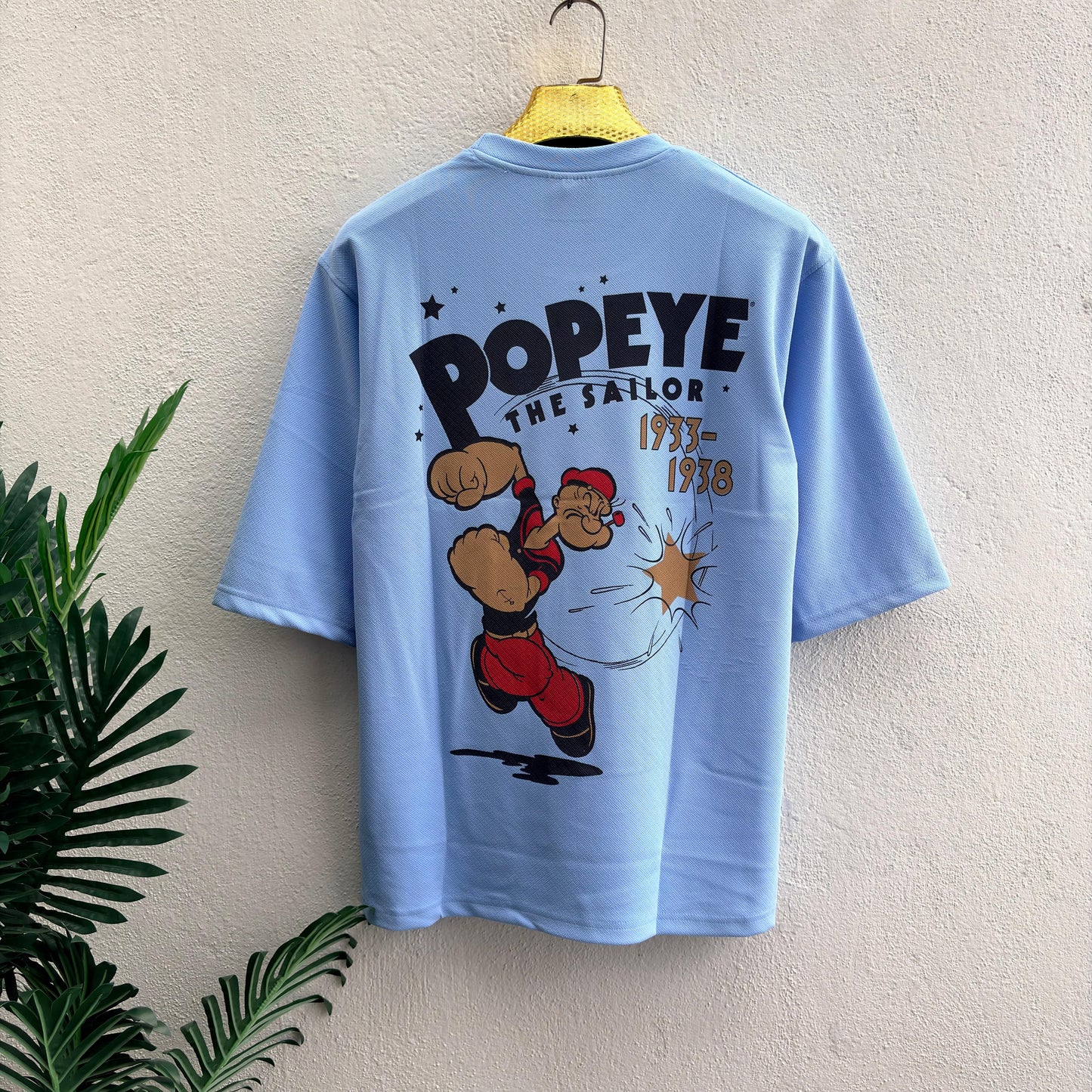 Popeye design Round neck Front and back Printed droup shoulder Tshirt 1 pc @199 and 3 pcs @ 499