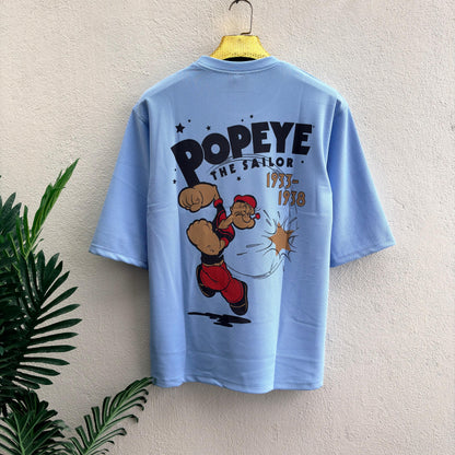 Popeye design Round neck Front and back Printed droup shoulder Tshirt 1 pc @199 and 3 pcs @ 499