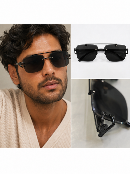 Mfw Rimless sunglasses buy @150 rs only (Black)