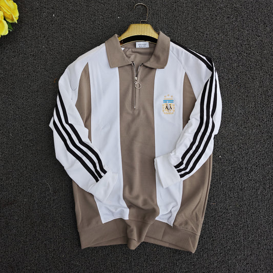 Men's  korean Collar premium old money Zipper Full sleeve tshirts@249 (Fabric Reference – Please Read Description)