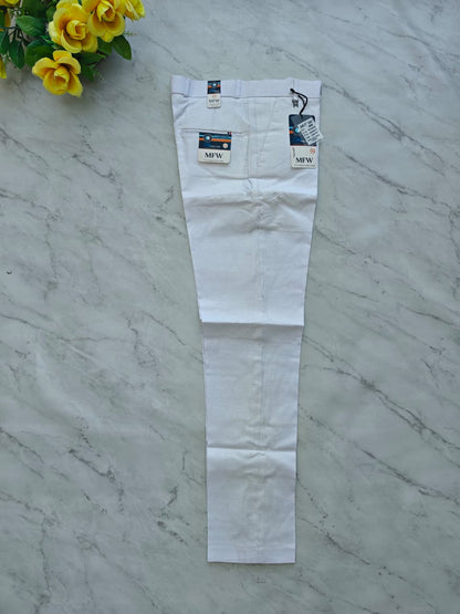 MFW white lenin polo fit pants Buy @350 rs only(Read description before ordering)