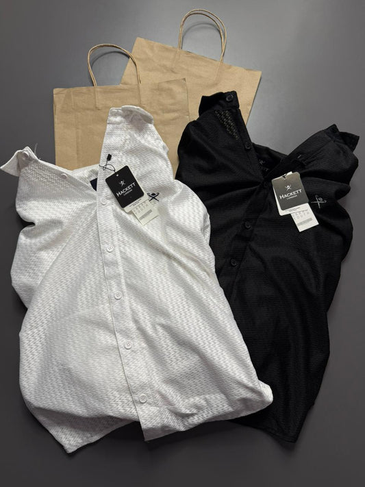 2 in 1 combo Netted fabric shirts buy 2 pcs combo @499( Design 2 )