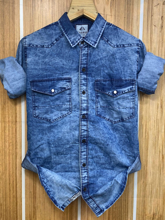 Men's Full sleeve Double pocket Denim Shirts single pcs @350 and Buy 3 pc combo @999