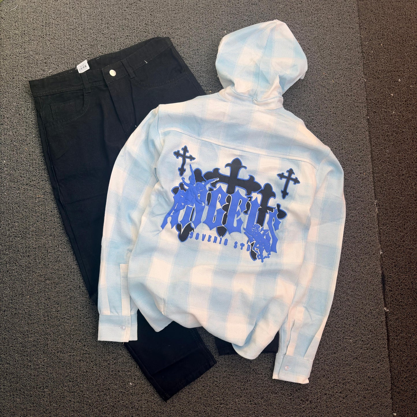 2 in 1 combo MFW hoodie back printed shirts + Mom fit jeans buy @ 600