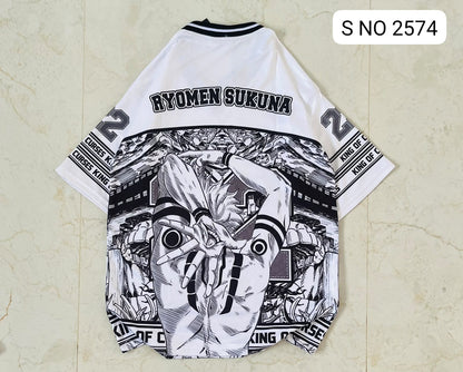 V-Neck Rib type anime printed jersey tshirts buy@250 rs only