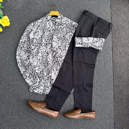 3 in 1 combo Printed Shirts & Polo fit pant & loafer @999 only