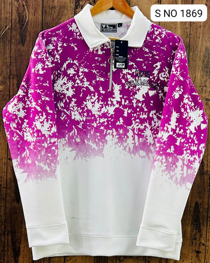 Men's Double shade korean Collar premium old money Zipper Full sleeve tshirts@249