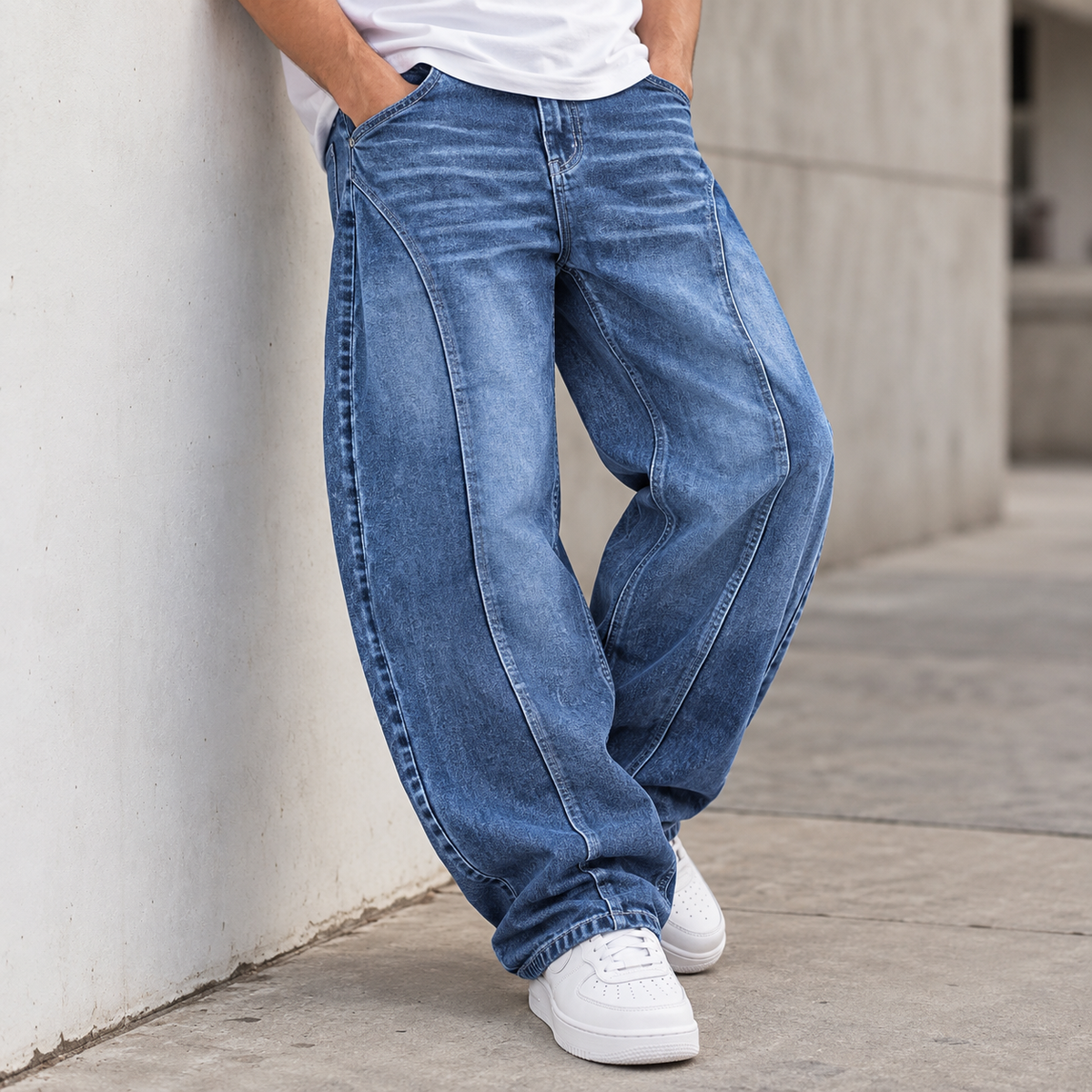 MFW whisker type barrel fit jeans pants buy @450 rs only[Mid]