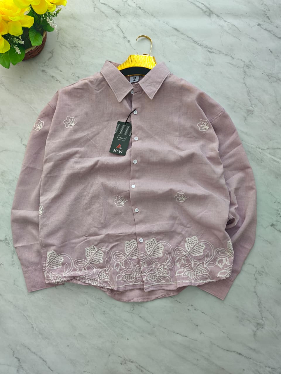 Men's Full sleeve lenin  Bottom Embroidery Shirts single pcs @350 and Buy 3 pc combo @999[D2]