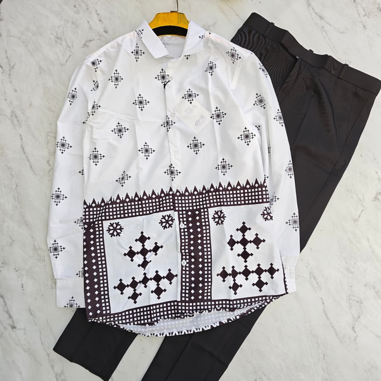 2 in 1 combo viscose bottom printed shirts + shining poli fit pant combo buy @600 rs only