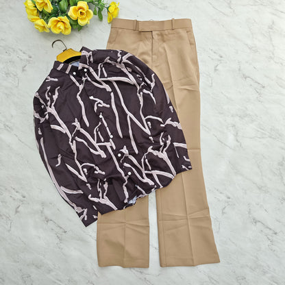 2 in 1 combo viscose printed shirts +  pants combo buy @600 rs only