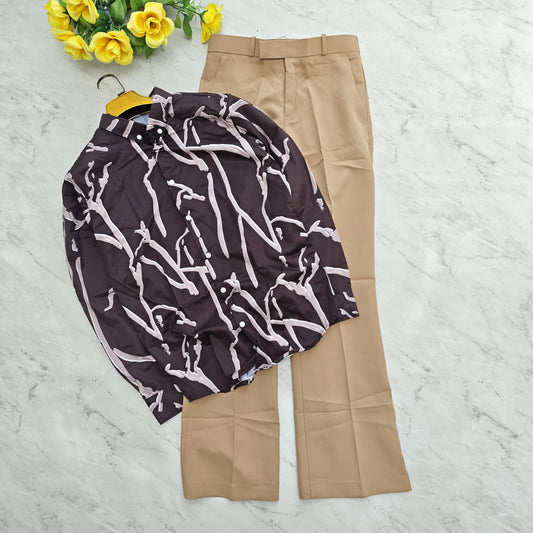 2 in 1 combo viscose printed shirts +  pants combo buy @600 rs only