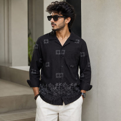 MFW Cuban Collar Border print shirts Single pcs @299 and Buy 4 pcs combo @999