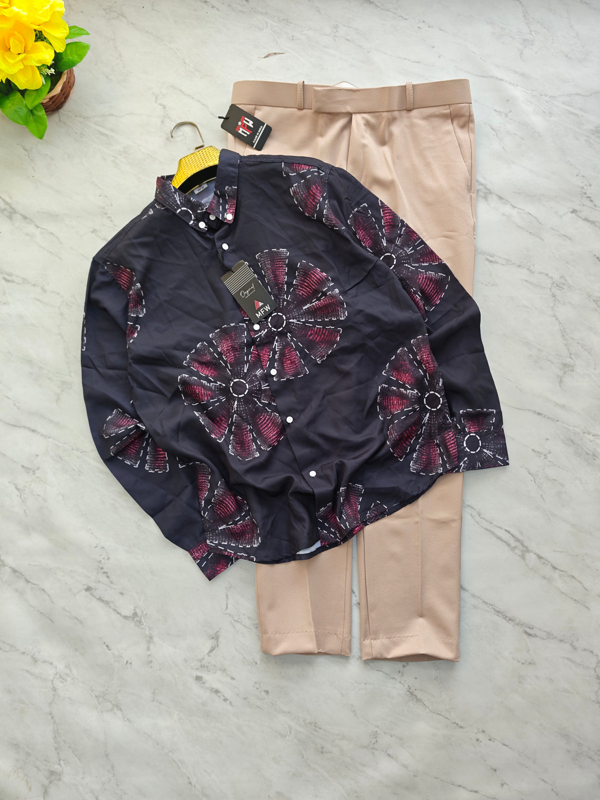2 in 1 Combo viscose printed shirts + Twill polo fit pant buy @600 rs only
