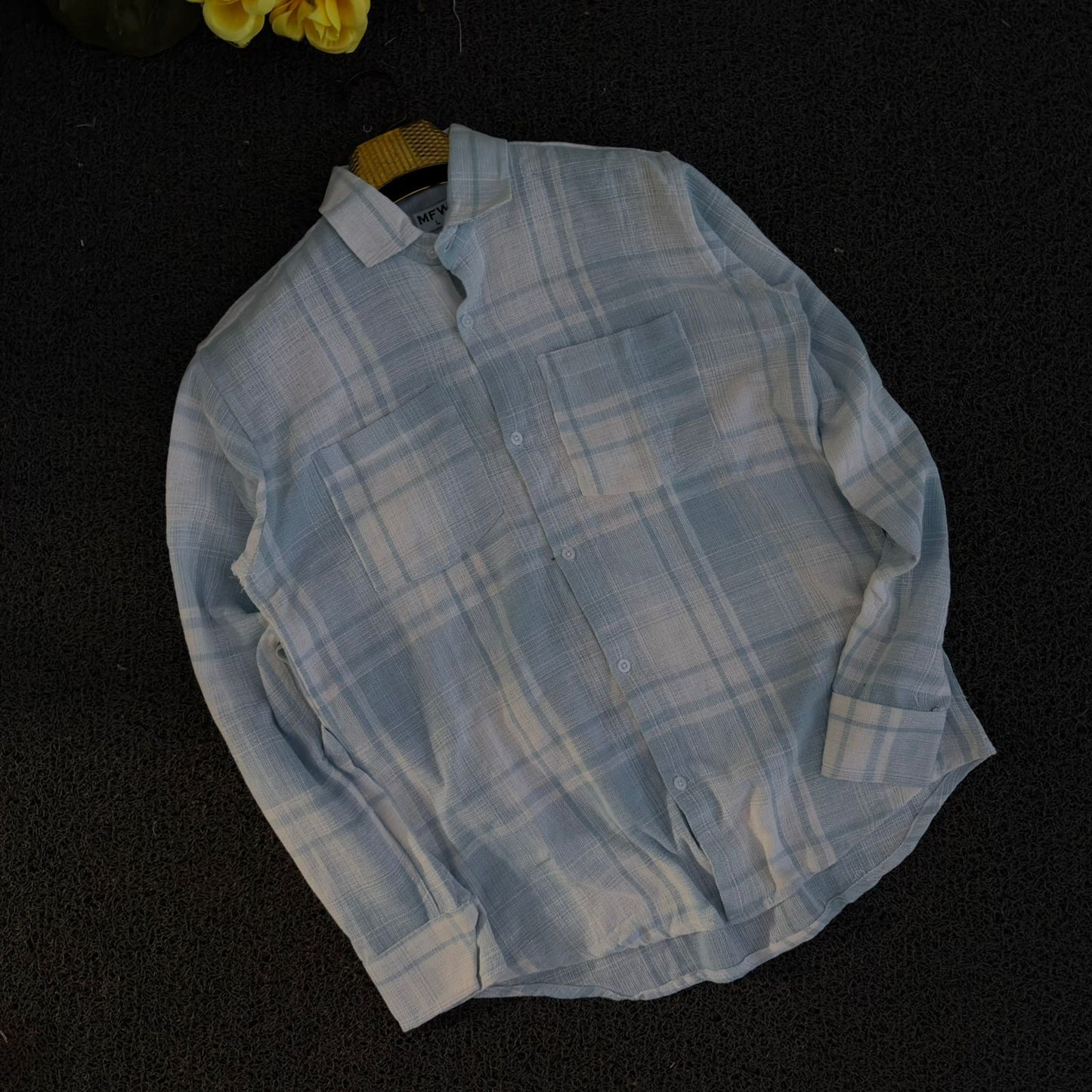 2 in 1 combo Dobby double pocket back print shirts + Mom fit jeans pant combo buy @600