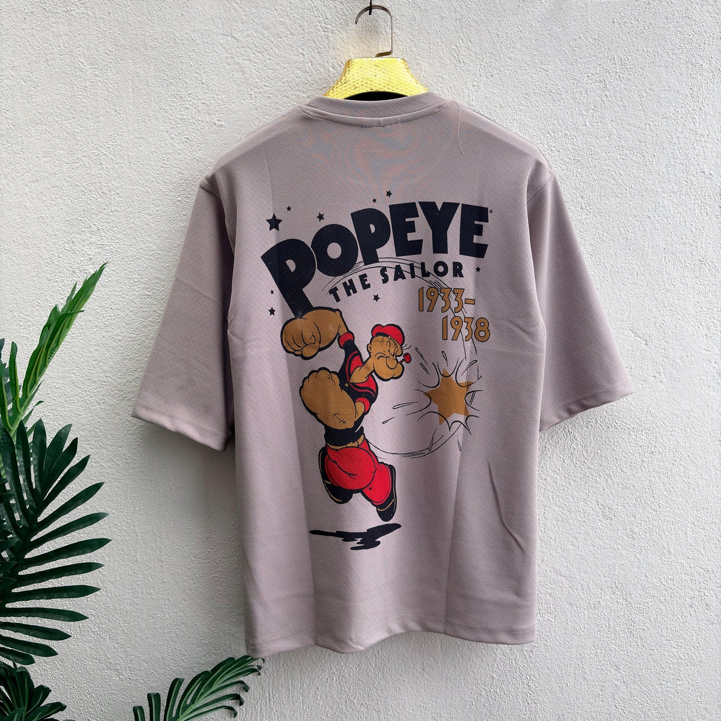 Popeye design Round neck Front and back Printed droup shoulder Tshirt 1 pc @199 and 3 pcs @ 499