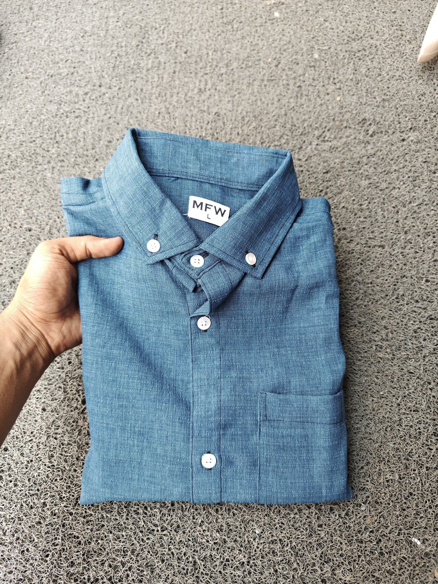 Mfw plain Lenin shirts Single pcs @299 and Buy 4 pcs combo @999(Ramar blue)