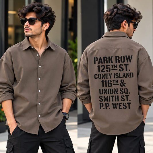 MFW Back printed Shirts single pcs @350 and Buy 3 pc combo @999 (Dark brown)
