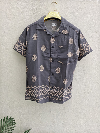 MFW Cuban collar viscose printed half sleeve shirts buy @250 rs only