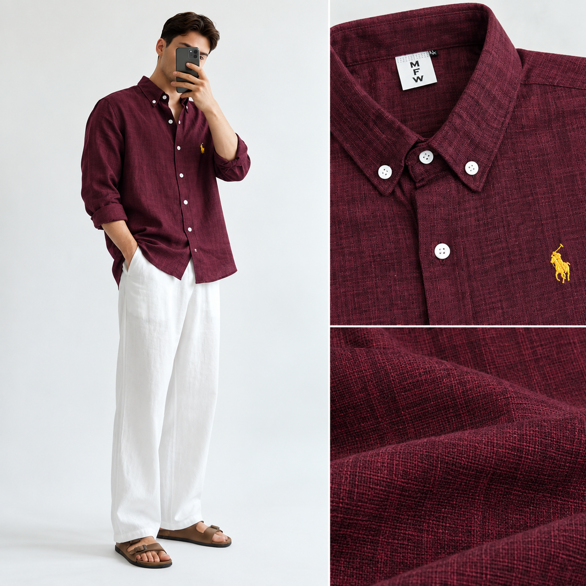 2 in 1 Combo MFW old money type korean lenin shirts + Lenin relax fit pant buy @600 rs only