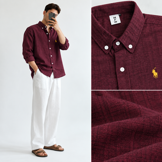 2 in 1 Combo MFW old money type korean lenin shirts + Lenin relax fit pant buy @600 rs only