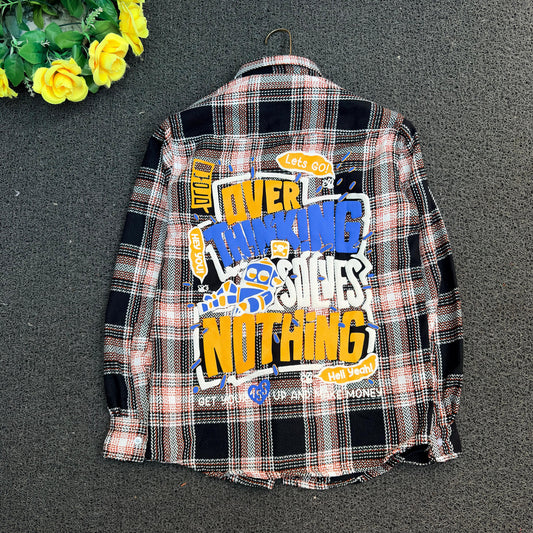 Men's Double pocket  baggy Back printed shirt single pcs @350 and Buy 3 pc combo @999