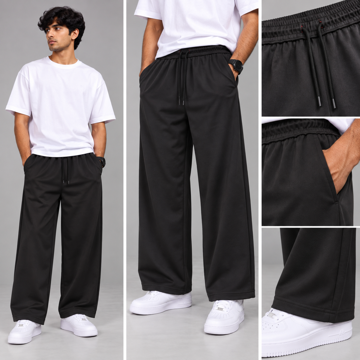 Mfw Imp Wide Leg baggy pants buy @350Rs (Black)