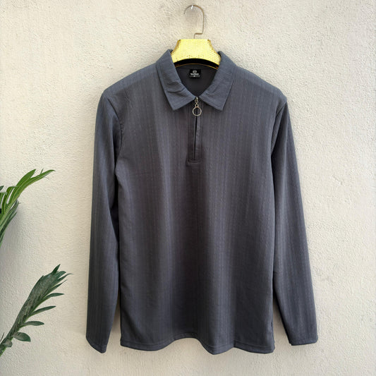 Men's  Full sleeve old money Zipper polo tshirt buy 3 pcs @499 and 1 pcs @199