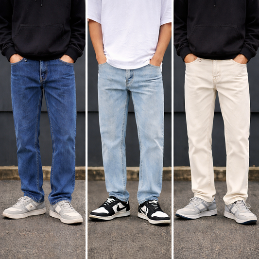 3 in 1 combo plain mom fit  jeans buy 3 pcs combo @999 only