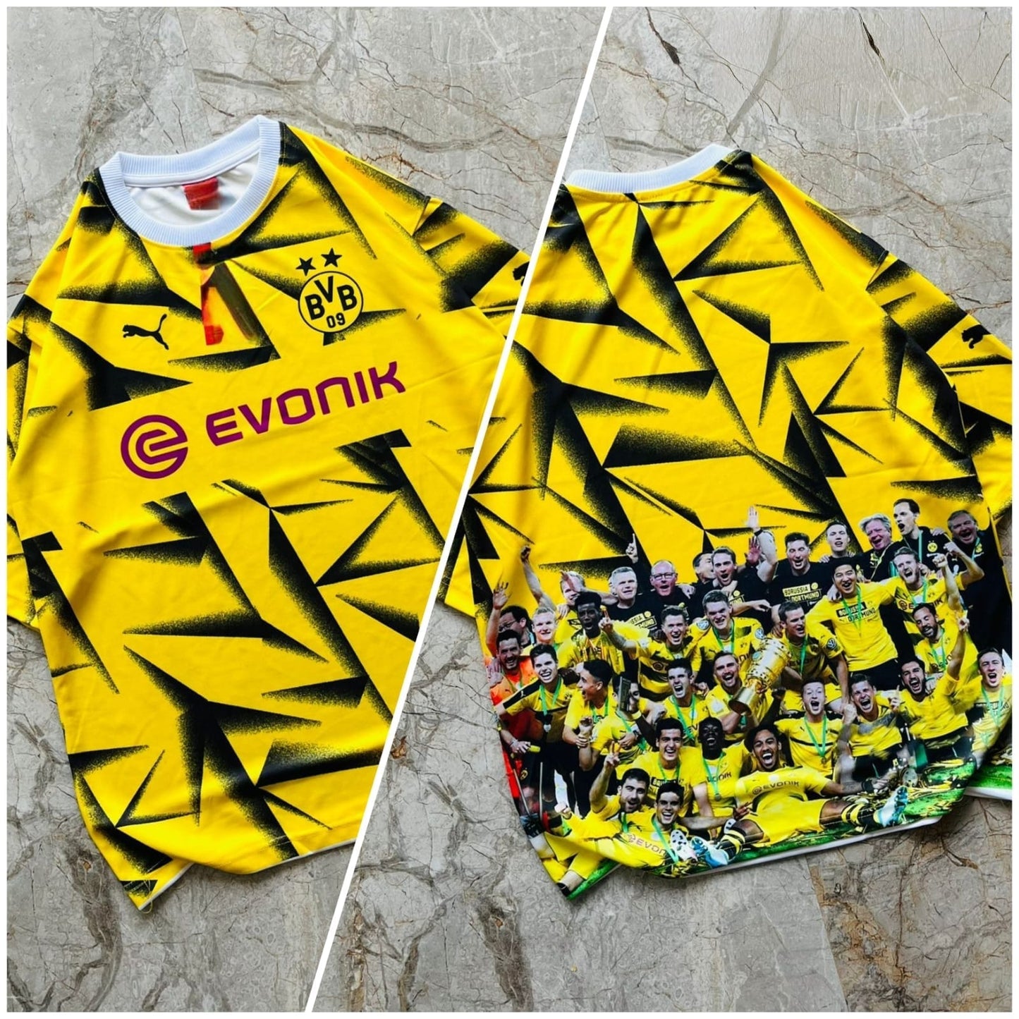 Half sleeve front and back printed football jersey buy @200