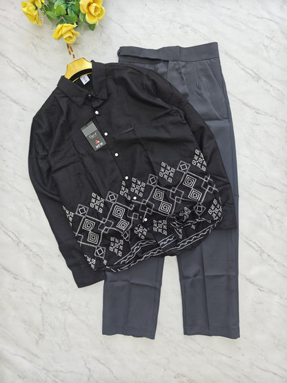 2 in 1 combo MFW Bottom Embroidery shirts + Gurkha polo fit pants buy @700 rs only