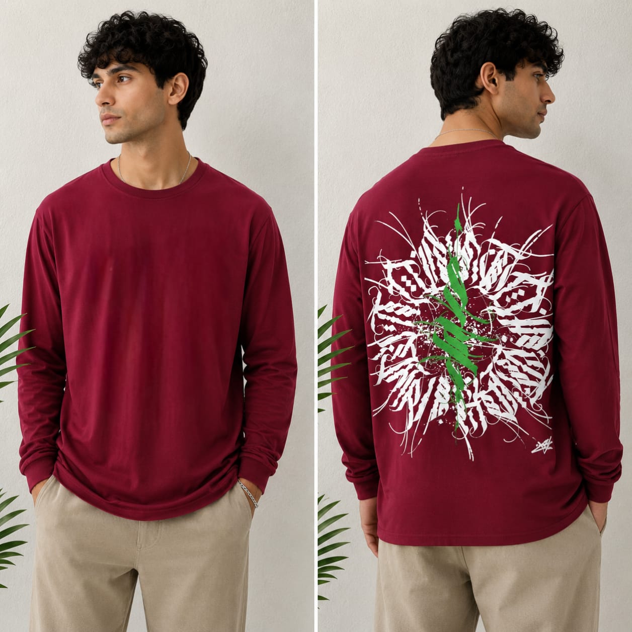 Mfw Full sleeve Front and back printed Tshirt 1 pc @199 and 3 pcs @ 499